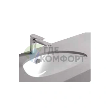 Раковина Artceram PLETTRO SOTTOPIANO встраиваемая под столешницу 61Х38 см без отв под смесительитель со слив переливом цвет белый - фото 1