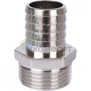 Штуцер НР 1x25, никелированный Stout - фото 4