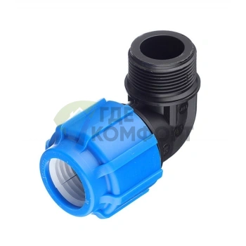 Уголок с наружной резьбой 32x1 1/4 ПНД Политэк - фото 3