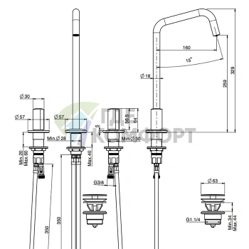 Комплект ручек для смесителей FIMA | Carlo Frattini So (2 шт., хром) (S4CR) - фото 2