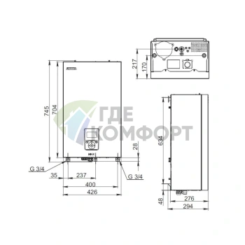 Настенный электрический котел Zota MK-X 9 - фото 4