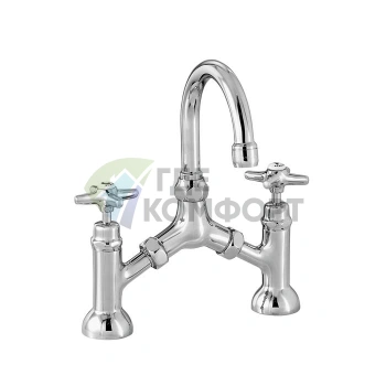 Смеситель для раковины Stella Italica двухвентильный, модель 3215, хром (IT 00001 CR00) - фото 1