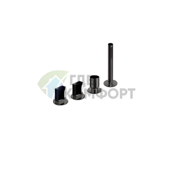 Смеситель для ванны Fantini Venezia с ручным душем, на 2 источника, цвет Gun Metal (29 P5 N567S) - фото 1