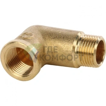 Угольник STOUT наружная/внутренняя резьба латунный НВ 3/8 - фото 3