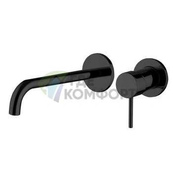 Смеситель для раковины Carlo Frattini Spillo Up настенный, матовый черный (без картриджа) (F3051NLX9NS) - фото 1