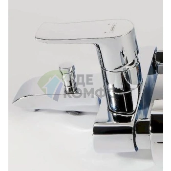 Комплект для ванной Hansgrohe Metris: смеситель для ванны с душем, смеситель для раковины и душевой гарнитур - фото 2