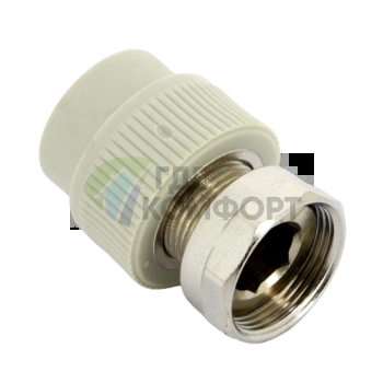 Переходник с накидной гайкой и вварным латунным патрубком PPR 32х1 1/4 FV-Plast - фото 1