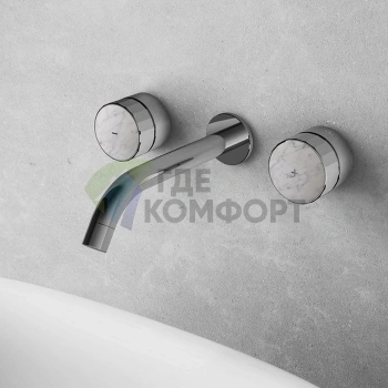 Смеситель для раковины Carlo Frattini TEXTURE на 3 отверстия, хром (F5601L/5HCR) - фото 1