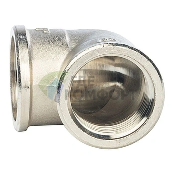 Угольник Stout внутренняя/внутренняя резьба латунный ВВ 1 никелированный - фото 2