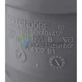 Тройник канализационный HTEA 50х40/45° Ostendorf - фото 2