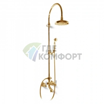 Смеситель для ванны Bongio Oxford Lux золото/белый фарфор (19536ORDL) - фото 1