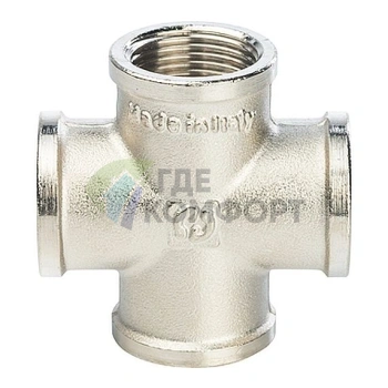 Крестовина STOUT ВВ 3/4 внутренняя резьба никелированная - фото 4