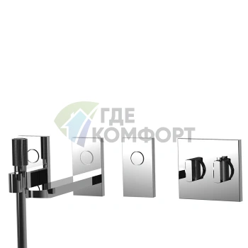 Термостатический смеситель для душа FIMA Carlo Frattini SWITCH с ручным душем, 3 положениями и шлангом 1500 мм (F5946CR) - фото 1