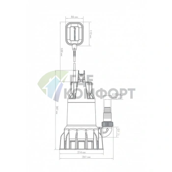 Погружной фекальный насос Джилекс ФЕКАЛЬНИК 330/12 (Dzhileks) - фото 2