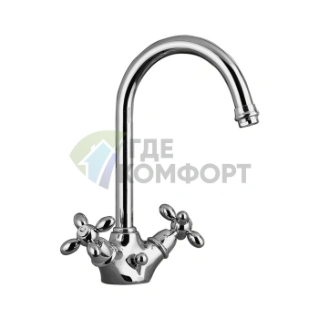 Смеситель для раковины FIMA Carlo Frattini Olivia с поворотным изливом и донным клапаном, хром (F5021CR) - фото 1