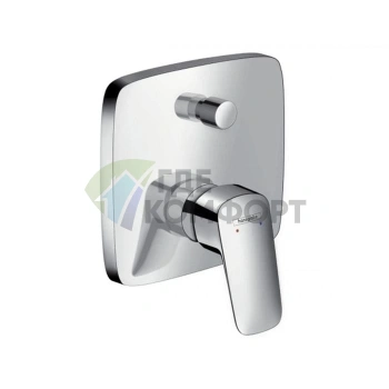 Встраиваемый смеситель для ванны Hansgrohe Logis с вакуумным переключателем, хром (71405000) - фото 1