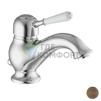 Смеситель для раковины FIMA Carlo Frattini Bell с донным клапаном, бронза (F3361BR) - фото 1