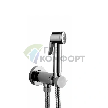 Гигиенический душ BOSSINI PALOMA FLAT с запорным вентилем, пластиковой лейкой и шлангом 1250 мм (хром) (E41001.030) - фото 1