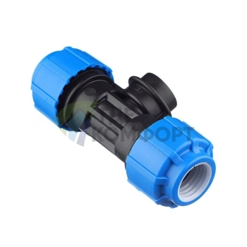 Тройник с внутренней резьбой 25x1/2x25 ПНД Политэк - фото 2