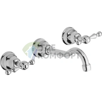 Настенный смеситель для раковины CISAL Arcana America на 3 отверстия, хром (AA00351021) - фото 1
