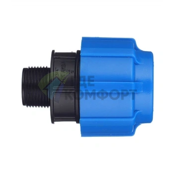 Муфта с наружной резьбой 32x3/4 ПНД Политэк - фото 2