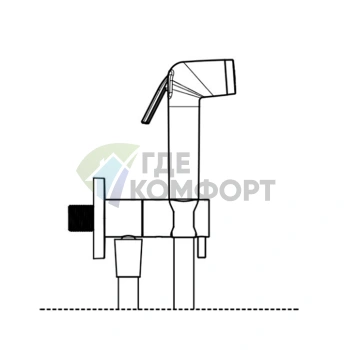 Элегантный гигиенический набор Almar с прогрессивным смесителем и золотым PVD-покрытием (E136009.GO) - фото 2