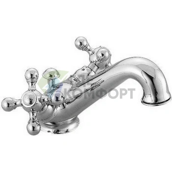 Смеситель двухвентильный CISAL Arcana для раковины с донным клапаном, хром (AR00051021) - фото 1