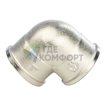 Угольник Stout внутренняя/внутренняя резьба латунный ВВ 1 никелированный - фото 4