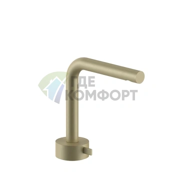 Смеситель для раковины Fantini AF/21: однорычажный, без донного клапана, цвет Matt British Gold (27 P6 A004WF) - фото 1