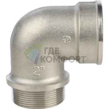 Угольник STOUT с упором внутренняя/наружная резьба 2 никелированный - фото 3