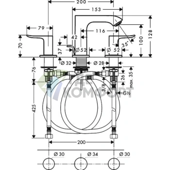 Смеситель для умывальника Hansgrohe Metris с технологией CoolStart - фото 2