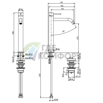 Смеситель для раковины FIMA Carlo Frattini Spillo Up с донным клапаном, хром (F3031/HXSCR) - фото 2