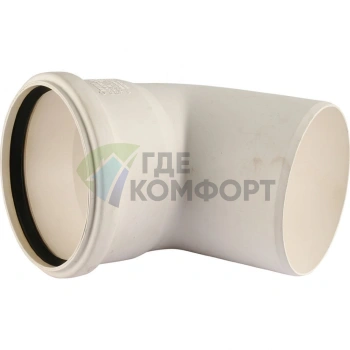 Отвод канализационный Raupiano Plus 110х67° REHAU (РЕХАУ - 11234541001) - фото 2