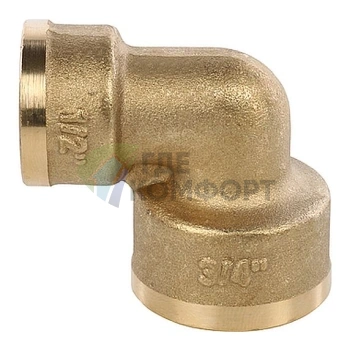 Угольник Stout внутренняя/внутренняя резьба латунный ВВ 3/4 x 1/2 - фото 3