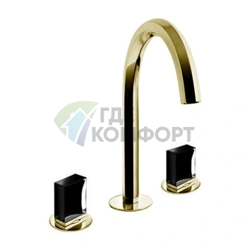 Смеситель для раковины Fantini Venezia золото: 3 отверстия, излив 175 мм (29 01 N404SW) - фото 1