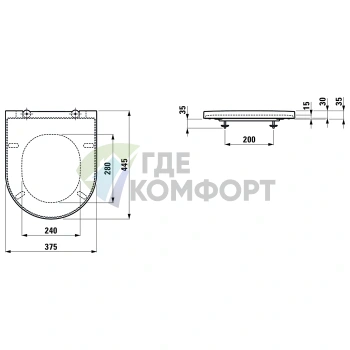 Сиденье для унитаза Laufen Kartell с микролифтом, белое, съемное (только в комплекте с унитазом) (8.9133.3.000.000.1) - фото 2