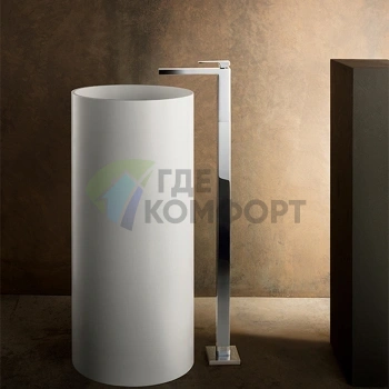 Напольный смеситель для раковины Fantini Mint без донного клапана, хром (34 02 F036B) - фото 1