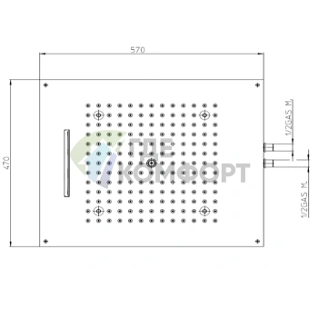 Верхний душ BOSSINI DREAM/2 с LED RGB подсветкой, цветотерапией и золотым покрытием (H38905.021) - фото 2