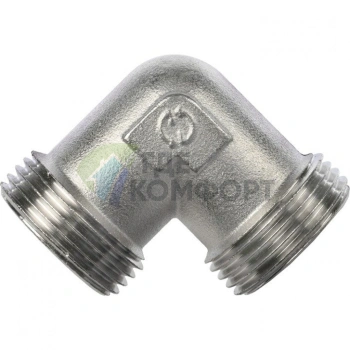 Угольник STOUT наружная резьба латунный НР 1 никелированный - фото 2