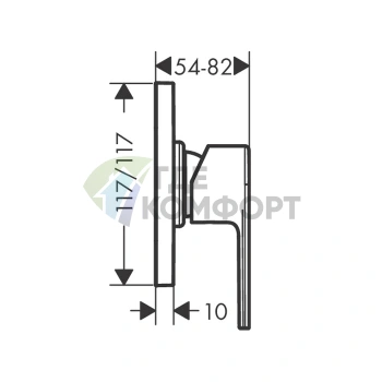 Смеситель для душа Hansgrohe Vernis Shape встраиваемый, хром (71658000) - фото 2