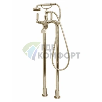 Напольный смеситель для ванны Bossini Liberty с душем, матовый никель (L00130.094) - фото 1