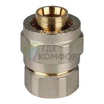 Переходник для металлопластиковых труб STOUT с внутренней резьбой ВР 1/2 x 20 резьбозажимной - фото 1