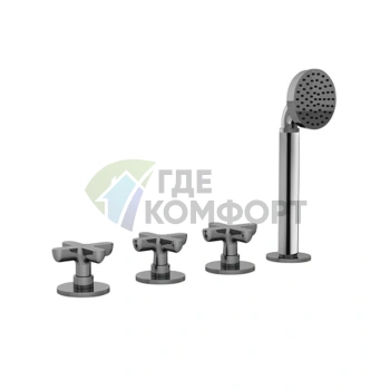 Смеситель для ванны Fantini Icona Classic с ручным душем, хром (53 02 R067) - фото 1