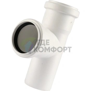 Тройник канализационный Raupiano Plus 50/50х87° REHAU (РЕХАУ - 11212541001) - фото 3