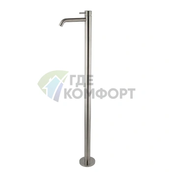 Стильный напольный смеситель для раковины FIMA Carlo Frattini Spillo Steel в цвете хром (F3071/PINOX) - фото 1