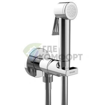 Гигиенический комплект Bossini Paloma Apice с монокомандным смесителем, лейкой, держателем и армированным шлангом 125 см в цвете хром (E34002B.030)