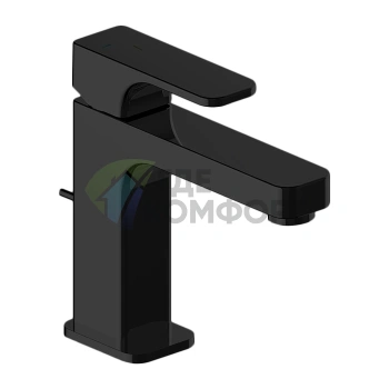 Смеситель для раковины CISAL Cherie однорычажный с донным клапаном, черный матовый (CU00049540) - фото 1