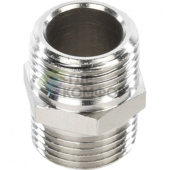 Ниппель STOUT HH 3/8 наружная резьба никелированный - фото 3