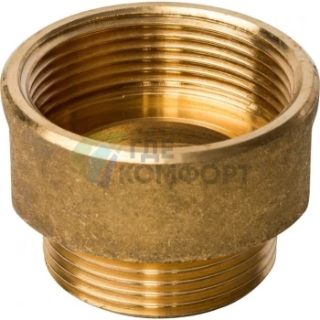 Переходник STOUT ВН 1 1/2 x 1 1/4 внутренняя/наружная резьба латунный - фото 2