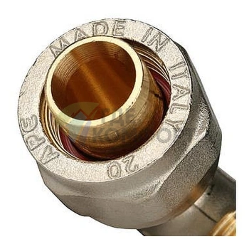 Stout Угольник-переходник с наружной резьбой 1/2x20 для металлопластиковых труб винтовой - фото 4